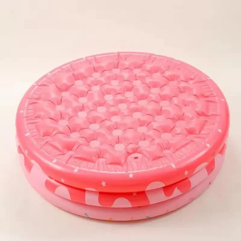 Reusable Inflatable Swimming Pool Double Layer Garden Portable Thickened For Kids Water Toys Party Round Indoor Outdoor Paddling